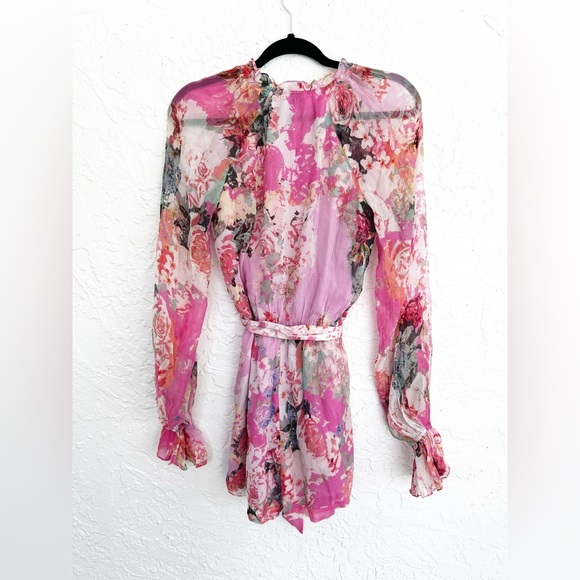Hemant & Nandita x Revolve Sage Pink Floral Romper Size XS - Picture 6 of 9